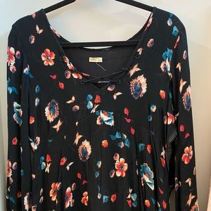 floral print long sleeve dress